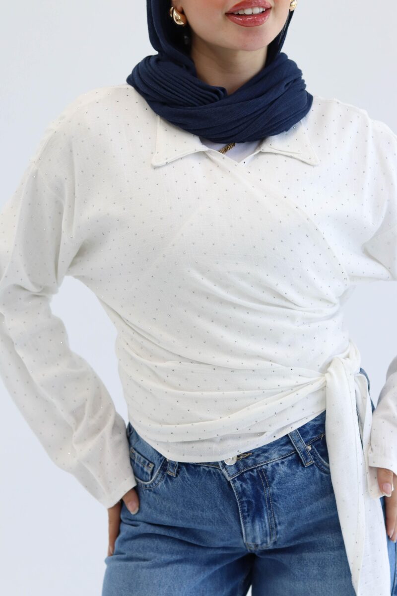 Sparkle wrap blouse - Image 3