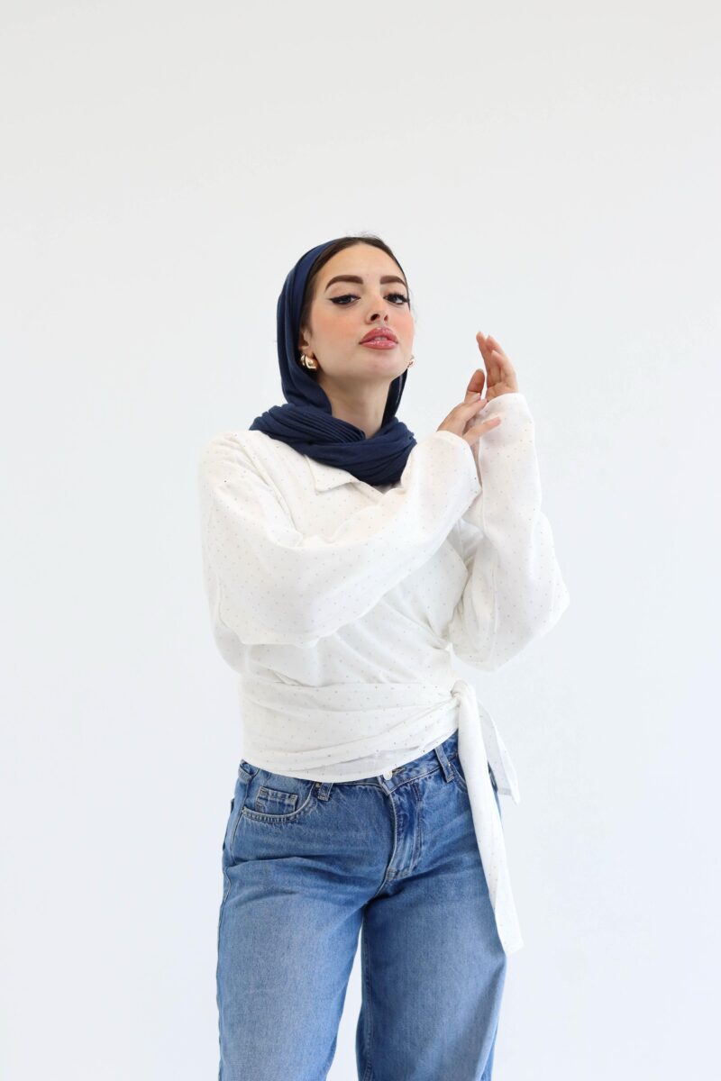 Sparkle wrap blouse - Image 2