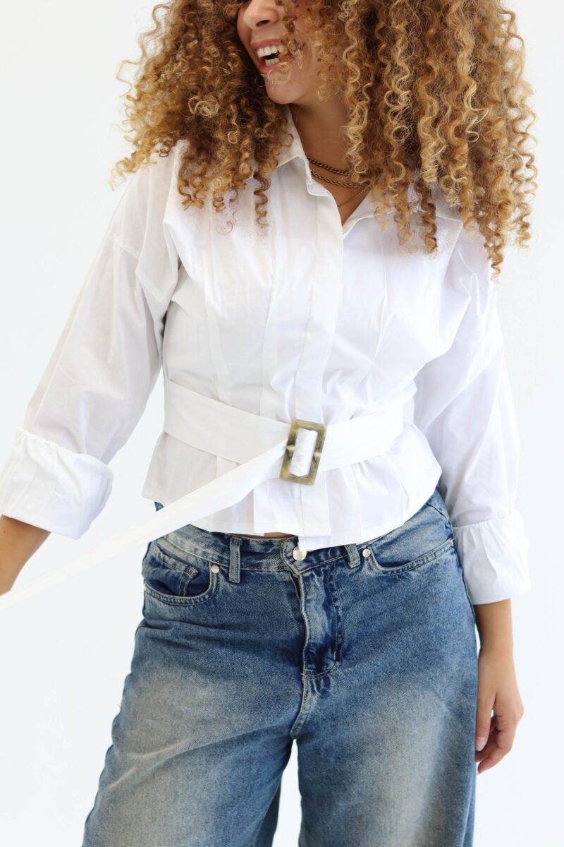 Belt chemise in white - Image 2