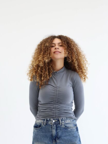 Midline top in grey