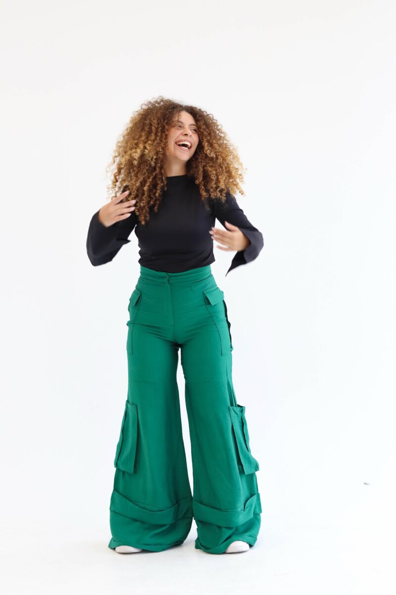 Cargo pants in green - Image 3