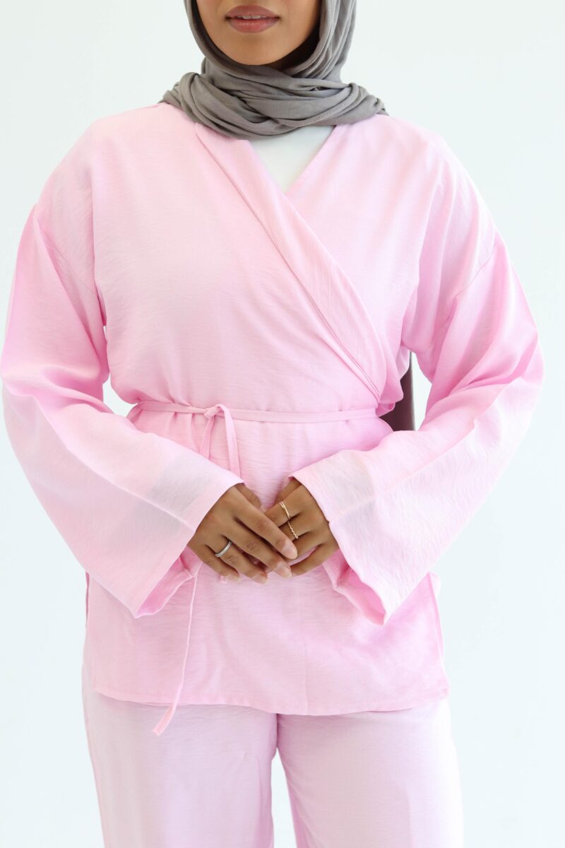 Wrap set in powder pink - Image 3