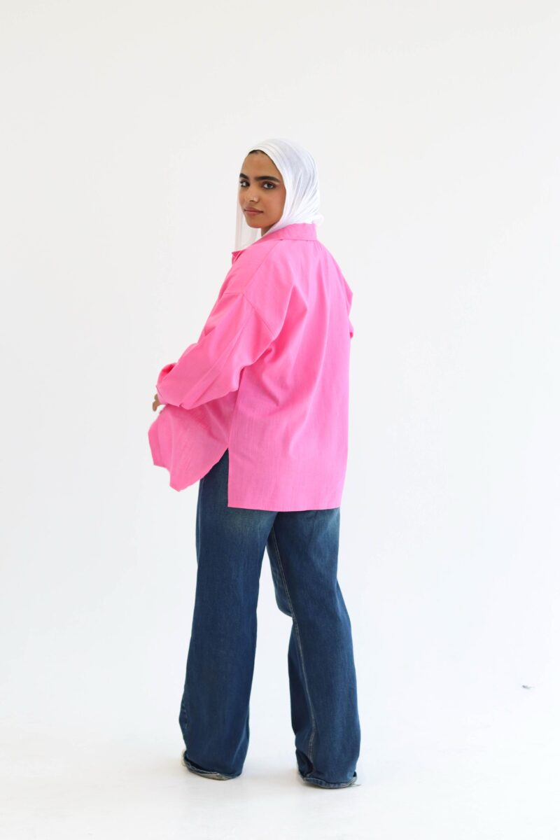 Linen chemise in pink - Image 3
