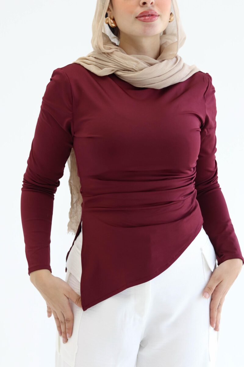 The go-to burgundy top in burgundy - Image 3