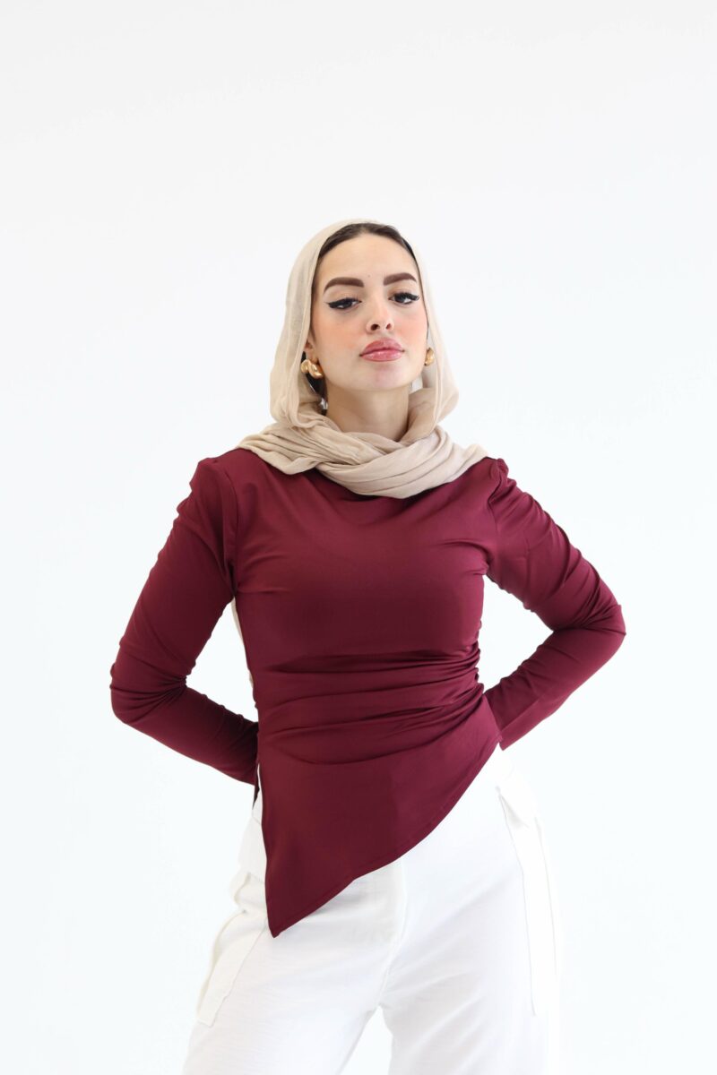 The go-to burgundy top in burgundy - Image 2