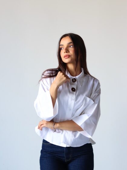 Flow chemise in White