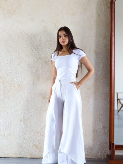 Flow pants in White